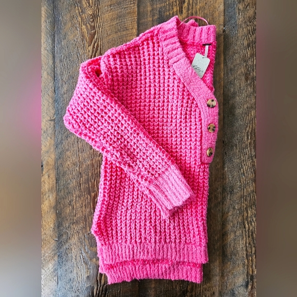 FREE PEOPLE Sweater Pink Size Small - Picture 1 of 6